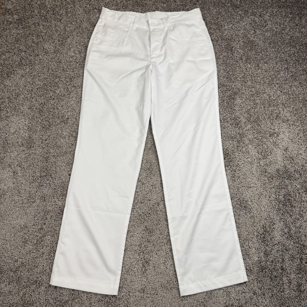 Puma Pants Womens Large White Golf Athletic Performance Stretch Waist UPF 50 PGA